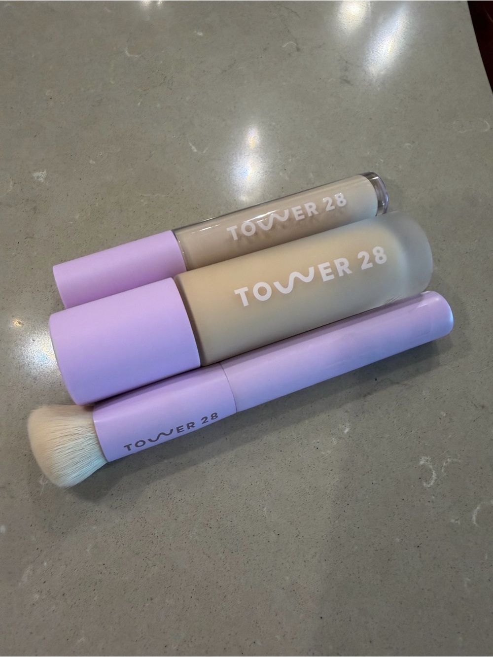 Tower 28 New Foundation + Concealer + Brush